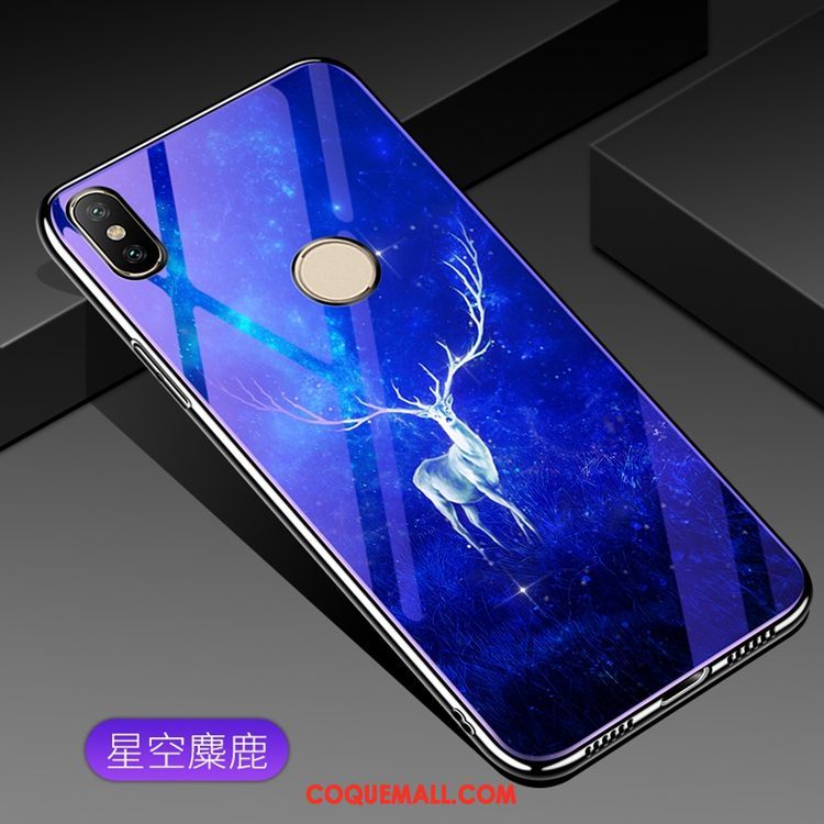 Étui Xiaomi Mi A2 Tendance Protection Petit, Coque Xiaomi Mi A2 Violet Téléphone Portable Beige