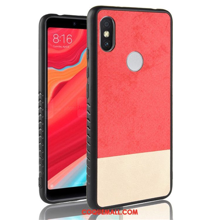 Étui Xiaomi Mi A2 Tout Compris Créatif Incassable, Coque Xiaomi Mi A2 Téléphone Portable Bleu Marin Beige