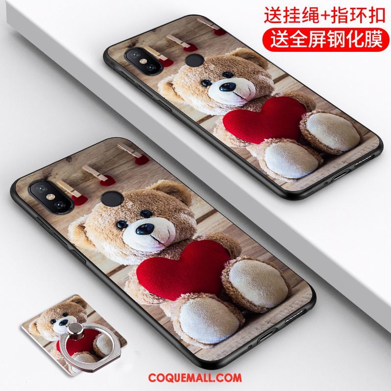 Étui Xiaomi Mi A2 Téléphone Portable Rouge Protection, Coque Xiaomi Mi A2 Transparent Petit Beige