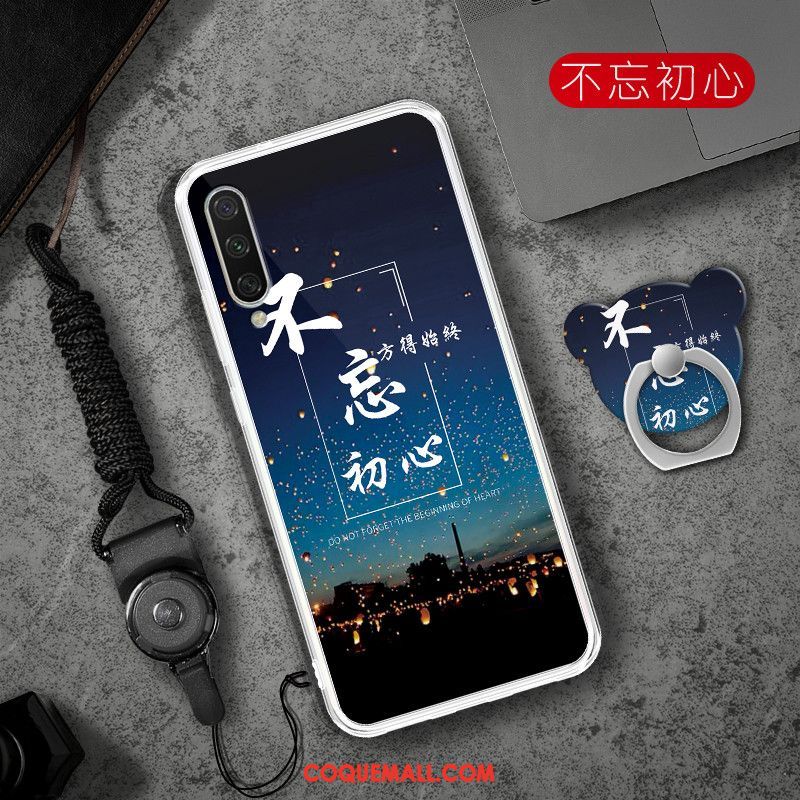 Étui Xiaomi Mi A3 Bleu Protection Petit, Coque Xiaomi Mi A3 Téléphone Portable Transparent Beige