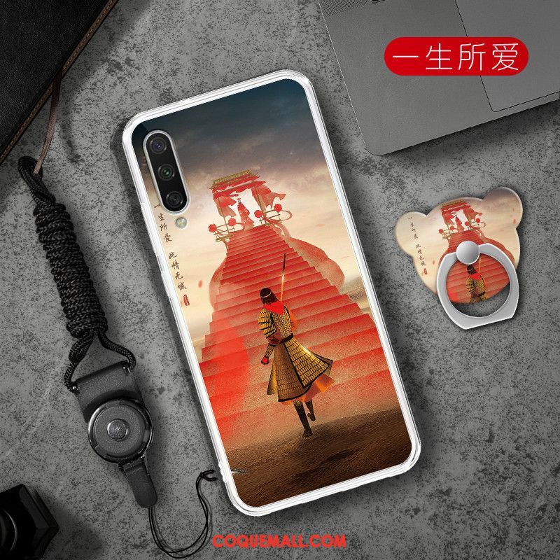 Étui Xiaomi Mi A3 Bleu Protection Petit, Coque Xiaomi Mi A3 Téléphone Portable Transparent Beige