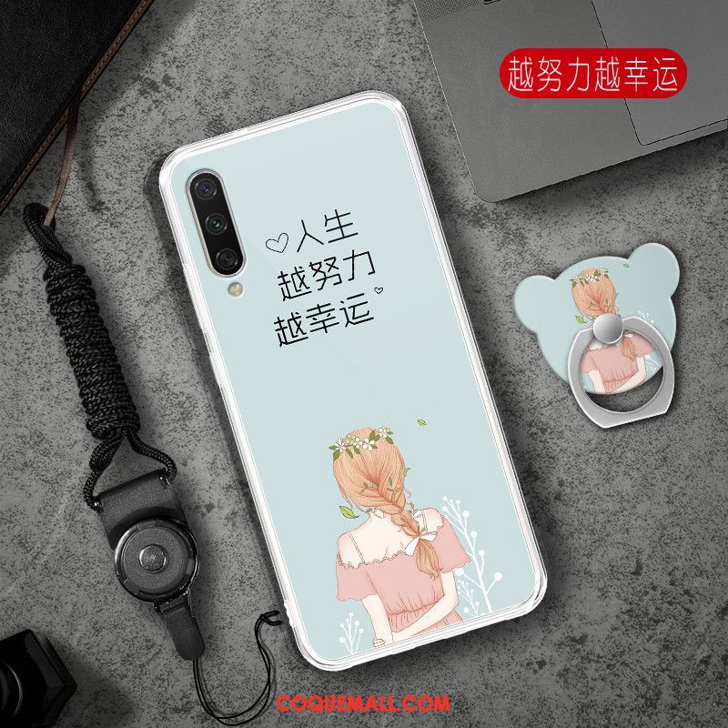 Étui Xiaomi Mi A3 Bleu Protection Petit, Coque Xiaomi Mi A3 Téléphone Portable Transparent Beige