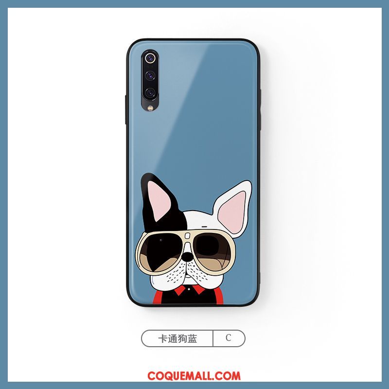 Étui Xiaomi Mi A3 Charmant Bleu Tendance, Coque Xiaomi Mi A3 Téléphone Portable Dessin Animé Beige