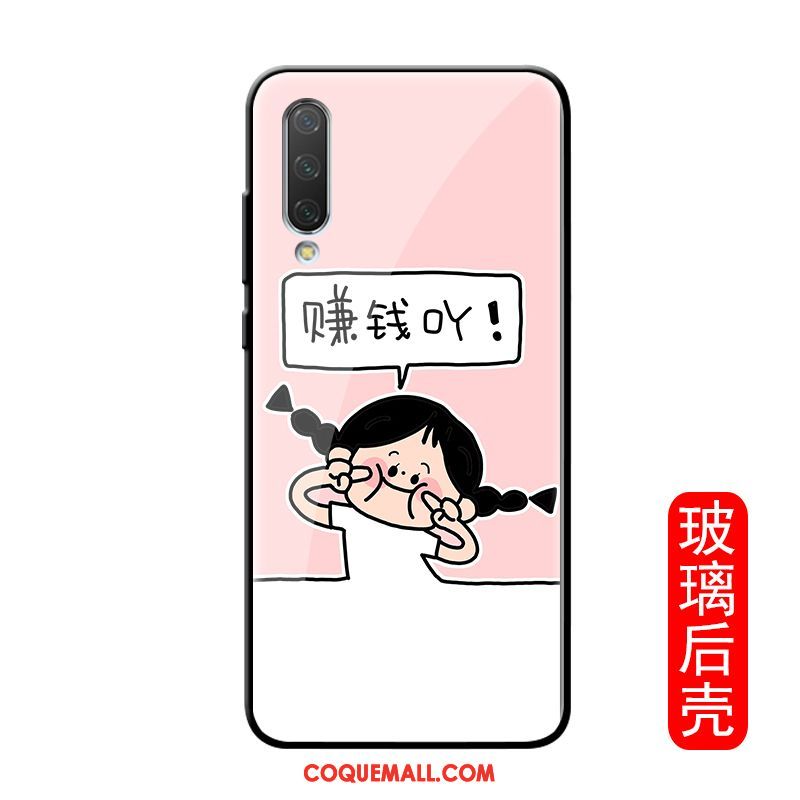 Étui Xiaomi Mi A3 Créatif Charmant Petit, Coque Xiaomi Mi A3 Frais Rose Beige