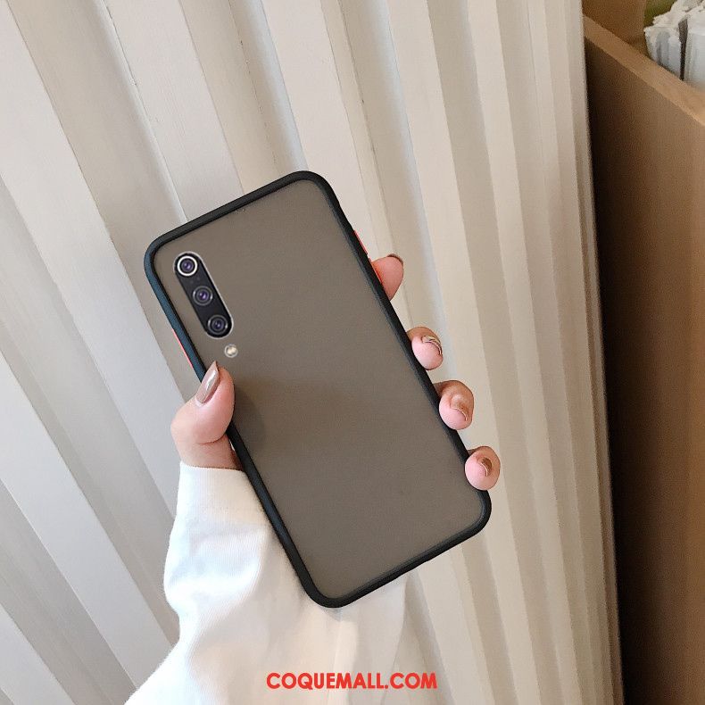 Étui Xiaomi Mi A3 Créatif Délavé En Daim Rouge, Coque Xiaomi Mi A3 Transparent Incassable Beige