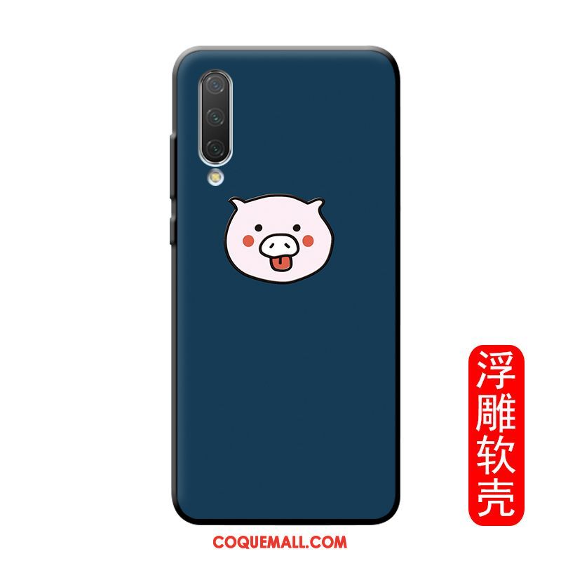 Étui Xiaomi Mi A3 Dessin Animé Fluide Doux Rouge, Coque Xiaomi Mi A3 Amoureux Net Rouge Beige