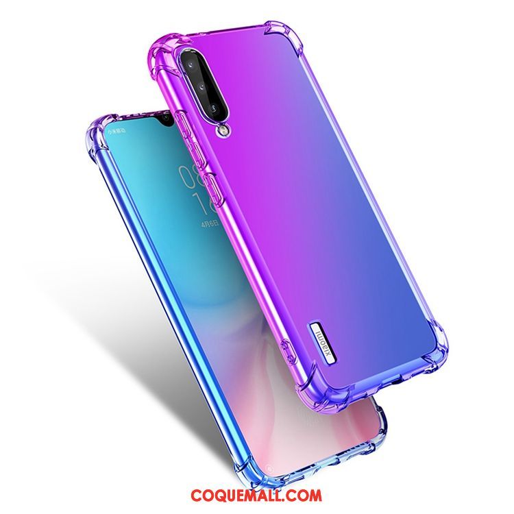 Étui Xiaomi Mi A3 Dégradé Arc En Ciel Petit, Coque Xiaomi Mi A3 Modèle Fluide Doux Beige