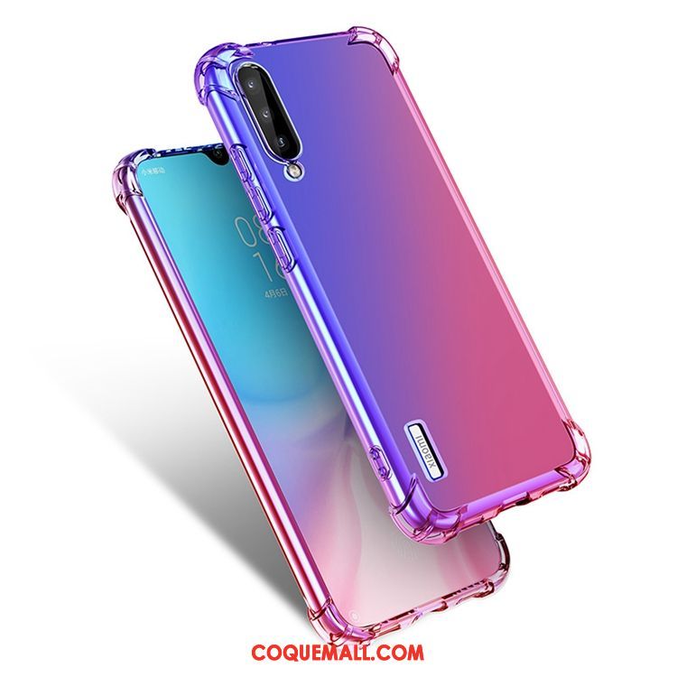 Étui Xiaomi Mi A3 Dégradé Arc En Ciel Petit, Coque Xiaomi Mi A3 Modèle Fluide Doux Beige