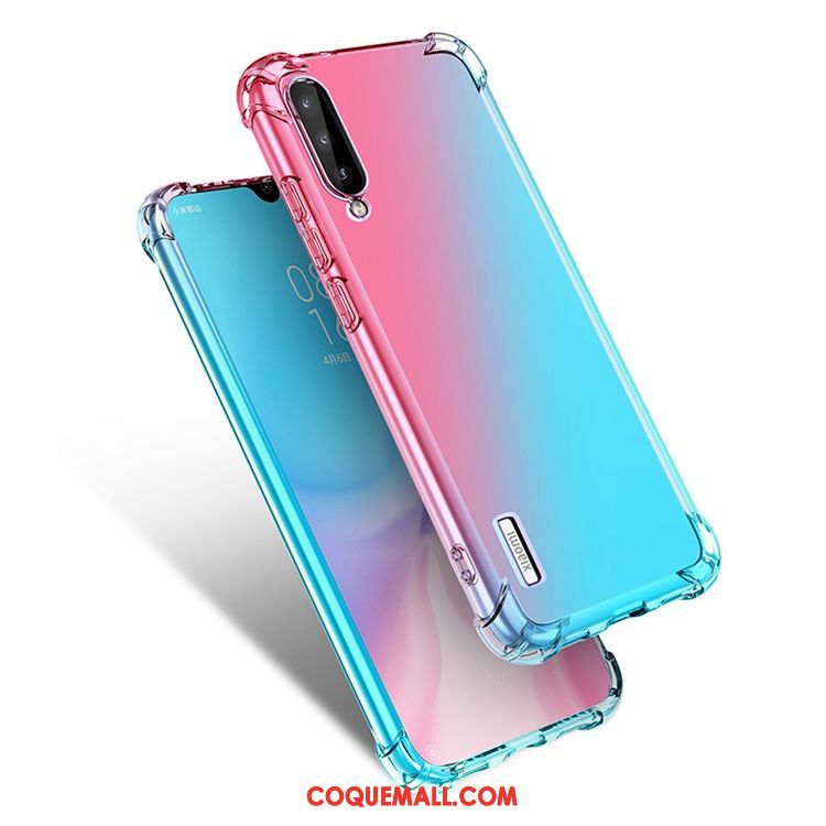 Étui Xiaomi Mi A3 Dégradé Arc En Ciel Petit, Coque Xiaomi Mi A3 Modèle Fluide Doux Beige