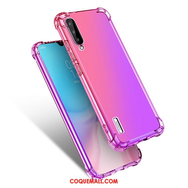 Étui Xiaomi Mi A3 Dégradé Arc En Ciel Petit, Coque Xiaomi Mi A3 Modèle Fluide Doux Beige