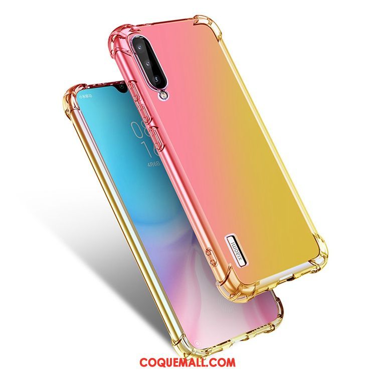 Étui Xiaomi Mi A3 Dégradé Arc En Ciel Petit, Coque Xiaomi Mi A3 Modèle Fluide Doux Beige