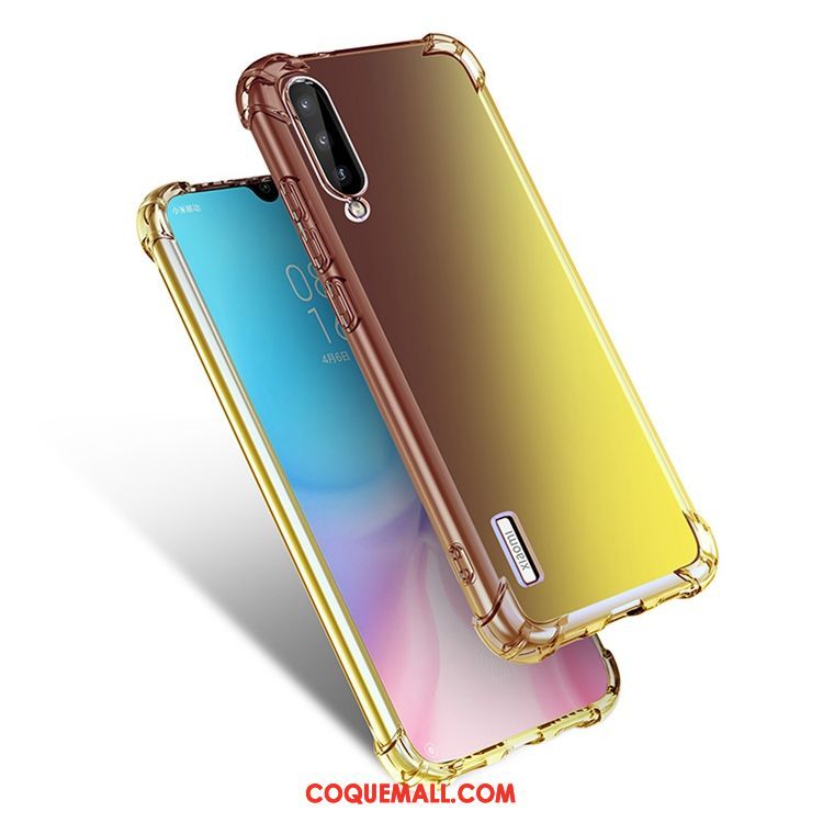 Étui Xiaomi Mi A3 Dégradé Arc En Ciel Petit, Coque Xiaomi Mi A3 Modèle Fluide Doux Beige