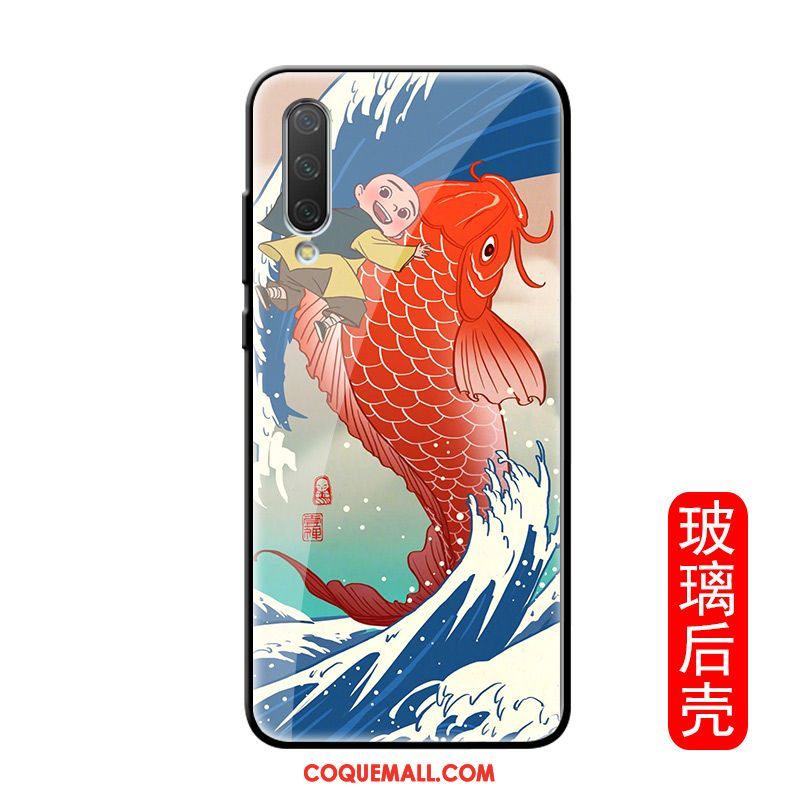 Étui Xiaomi Mi A3 Personnalité Modèle Créatif, Coque Xiaomi Mi A3 Dessin Animé Noir Beige