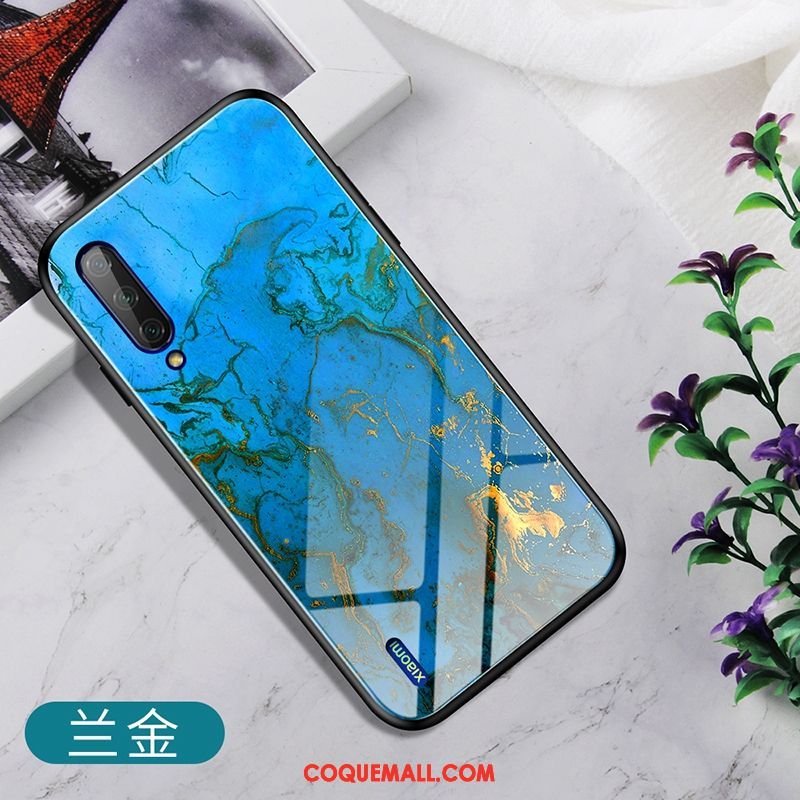 Étui Xiaomi Mi A3 Simple Petit Verre, Coque Xiaomi Mi A3 Dégradé Personnalité Beige