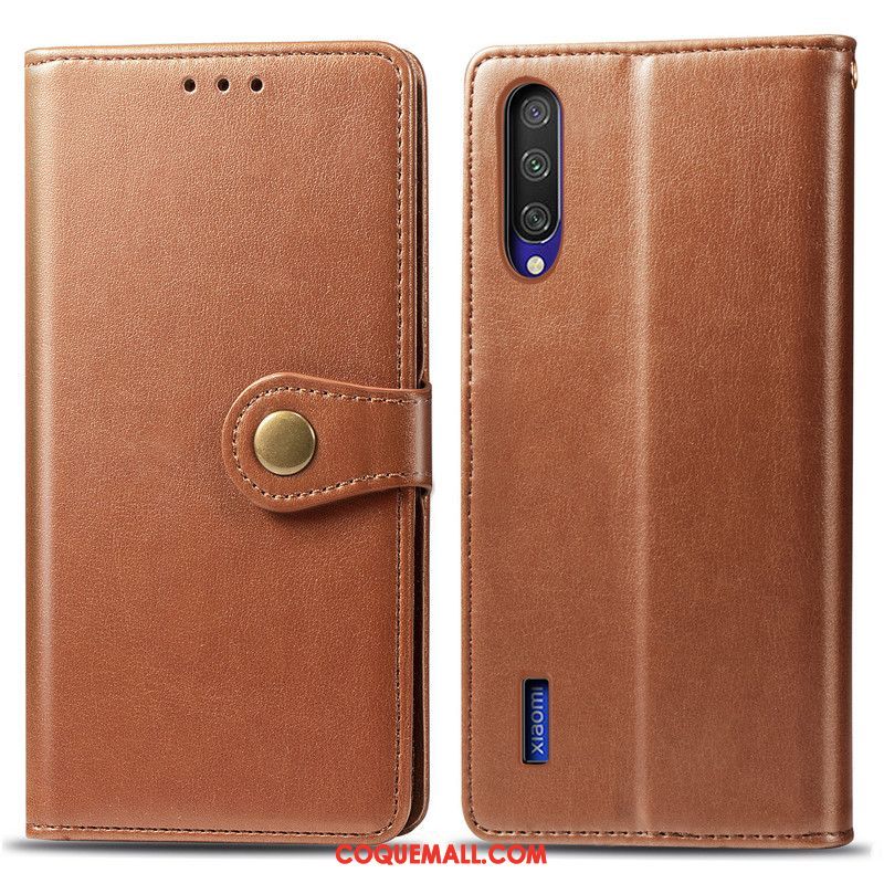 Étui Xiaomi Mi A3 Simple Téléphone Portable Couleur Unie, Coque Xiaomi Mi A3 Jeunesse Petit Beige