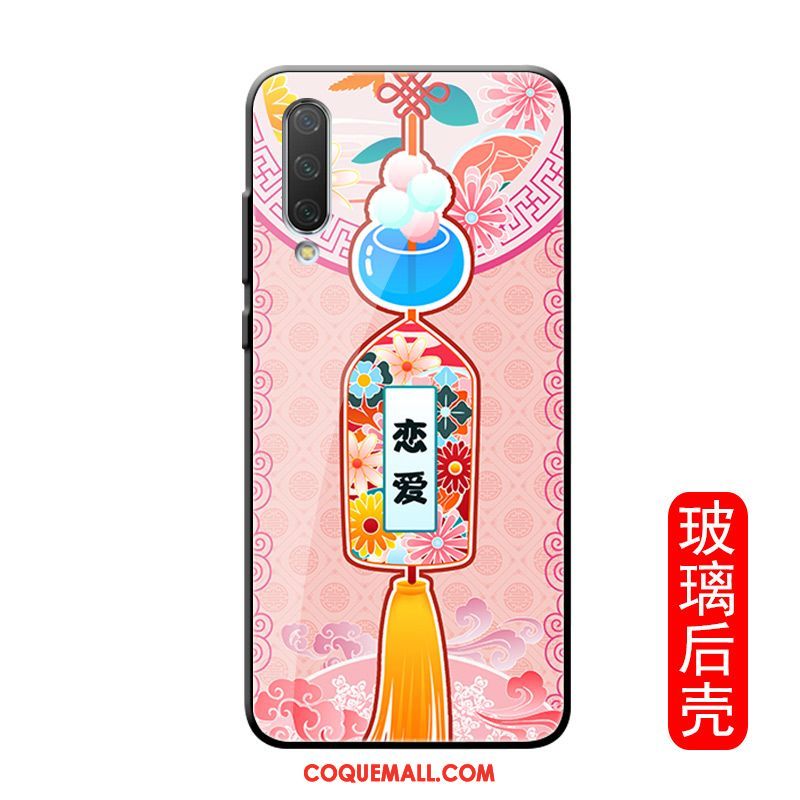 Étui Xiaomi Mi A3 Style Chinois Créatif Protection, Coque Xiaomi Mi A3 Marque De Tendance Rouge Beige
