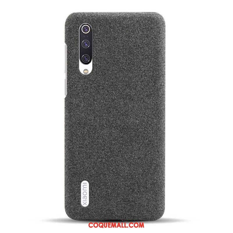 Étui Xiaomi Mi A3 Téléphone Portable Petit Tissu, Coque Xiaomi Mi A3 Simple Incassable Beige