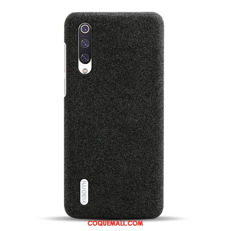 Étui Xiaomi Mi A3 Téléphone Portable Petit Tissu, Coque Xiaomi Mi A3 Simple Incassable Beige