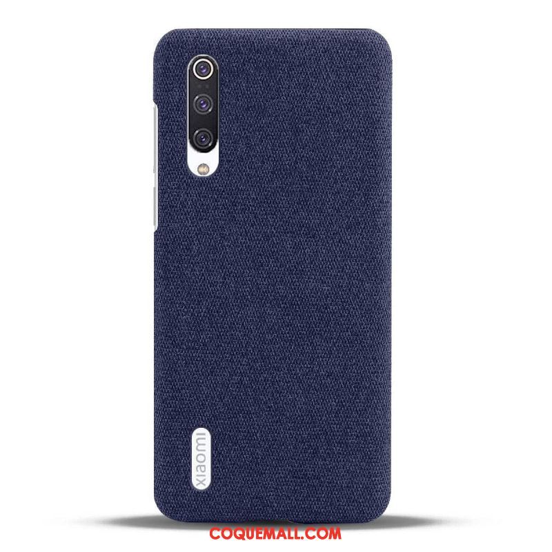 Étui Xiaomi Mi A3 Téléphone Portable Petit Tissu, Coque Xiaomi Mi A3 Simple Incassable Beige