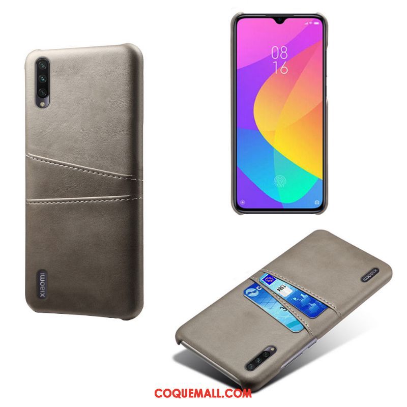 Étui Xiaomi Mi A3 Vintage Qualité Vert, Coque Xiaomi Mi A3 Personnalité Protection Beige