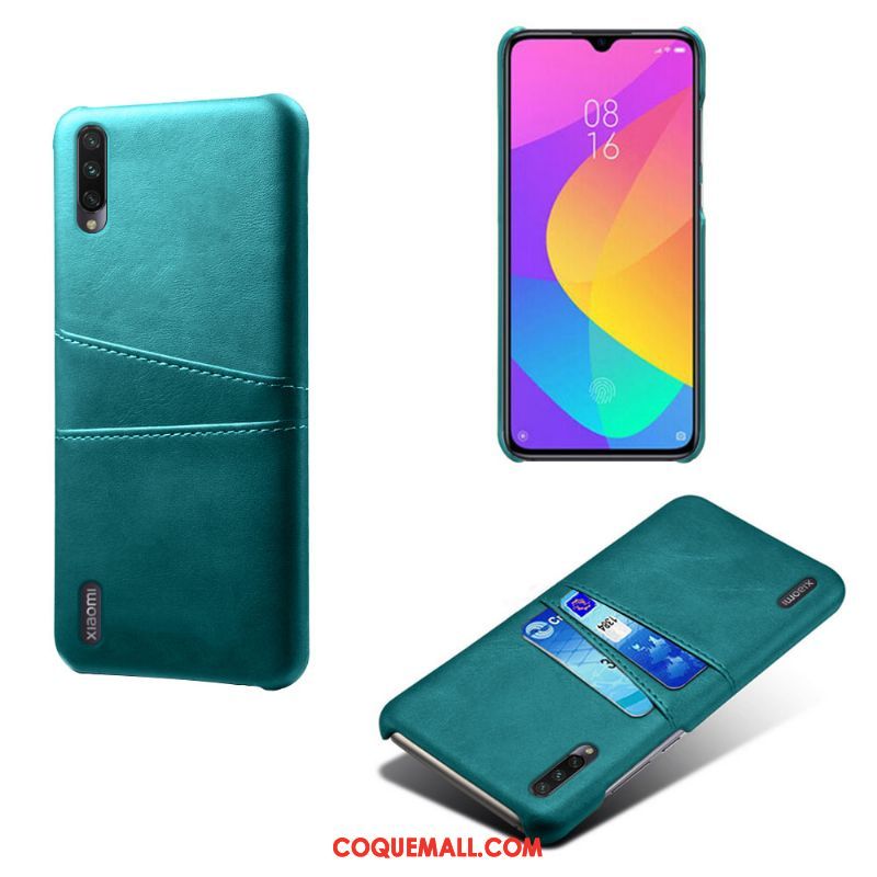 Étui Xiaomi Mi A3 Vintage Qualité Vert, Coque Xiaomi Mi A3 Personnalité Protection Beige