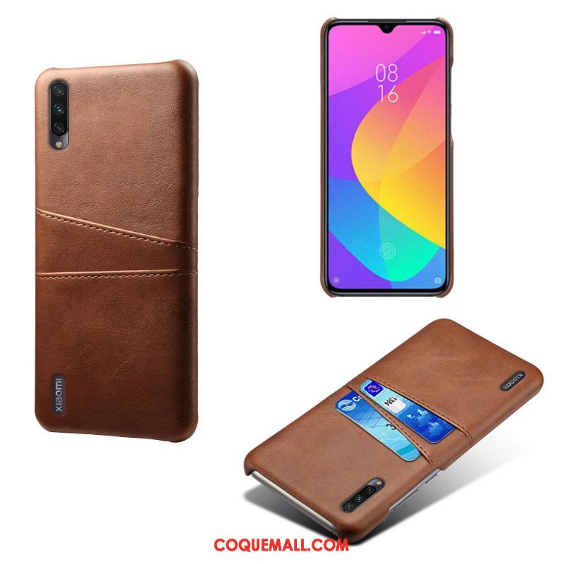 Étui Xiaomi Mi A3 Vintage Qualité Vert, Coque Xiaomi Mi A3 Personnalité Protection Beige