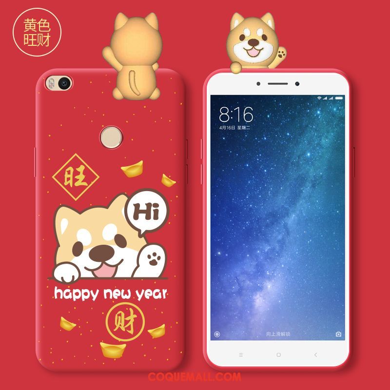 Étui Xiaomi Mi Max 2 Créatif Dessin Animé Tout Compris, Coque Xiaomi Mi Max 2 Nouveau Protection Beige