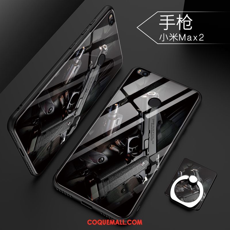 Étui Xiaomi Mi Max 2 Incassable Marque De Tendance Créatif, Coque Xiaomi Mi Max 2 Personnalité Délavé En Daim Beige