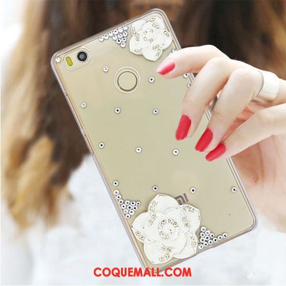 Étui Xiaomi Mi Max 2 Petit Strass Protection, Coque Xiaomi Mi Max 2 Téléphone Portable Rouge Beige