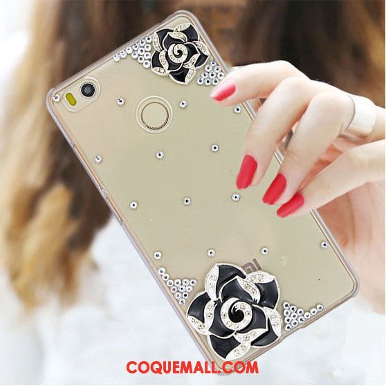 Étui Xiaomi Mi Max 2 Petit Strass Protection, Coque Xiaomi Mi Max 2 Téléphone Portable Rouge Beige