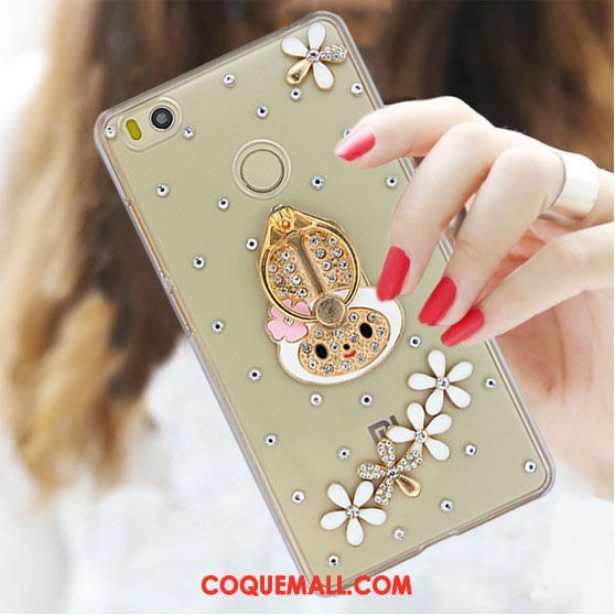 Étui Xiaomi Mi Max 2 Petit Strass Protection, Coque Xiaomi Mi Max 2 Téléphone Portable Rouge Beige