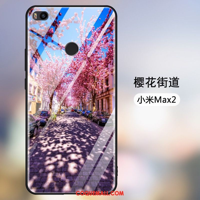 Étui Xiaomi Mi Max 2 Protection Simple Petit, Coque Xiaomi Mi Max 2 Miroir Personnalité Beige