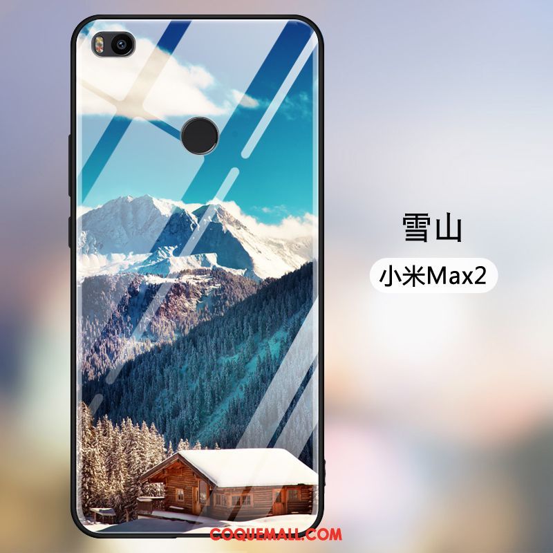 Étui Xiaomi Mi Max 2 Protection Simple Petit, Coque Xiaomi Mi Max 2 Miroir Personnalité Beige