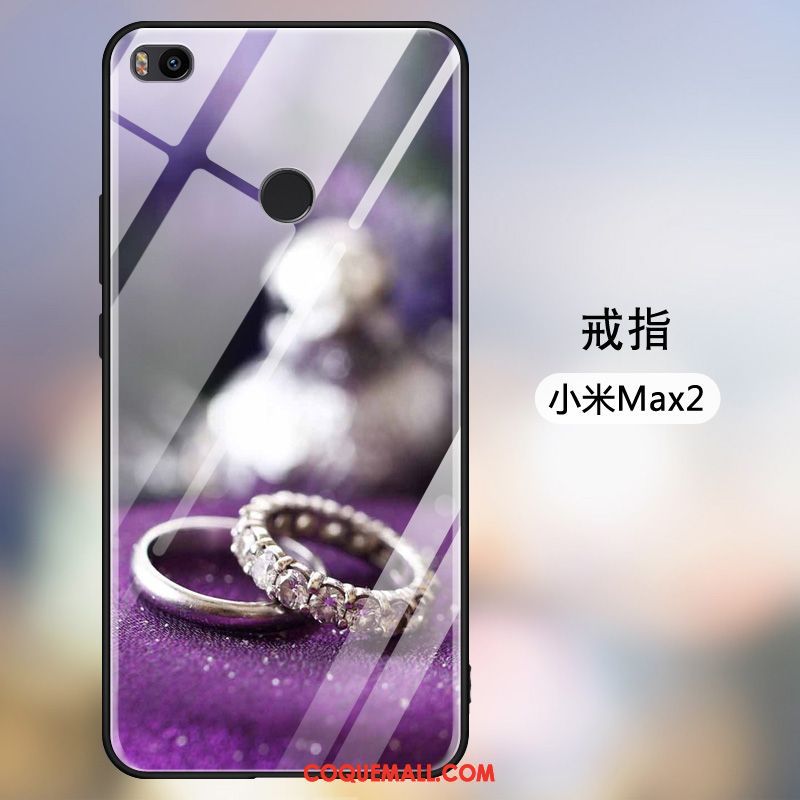 Étui Xiaomi Mi Max 2 Protection Simple Petit, Coque Xiaomi Mi Max 2 Miroir Personnalité Beige