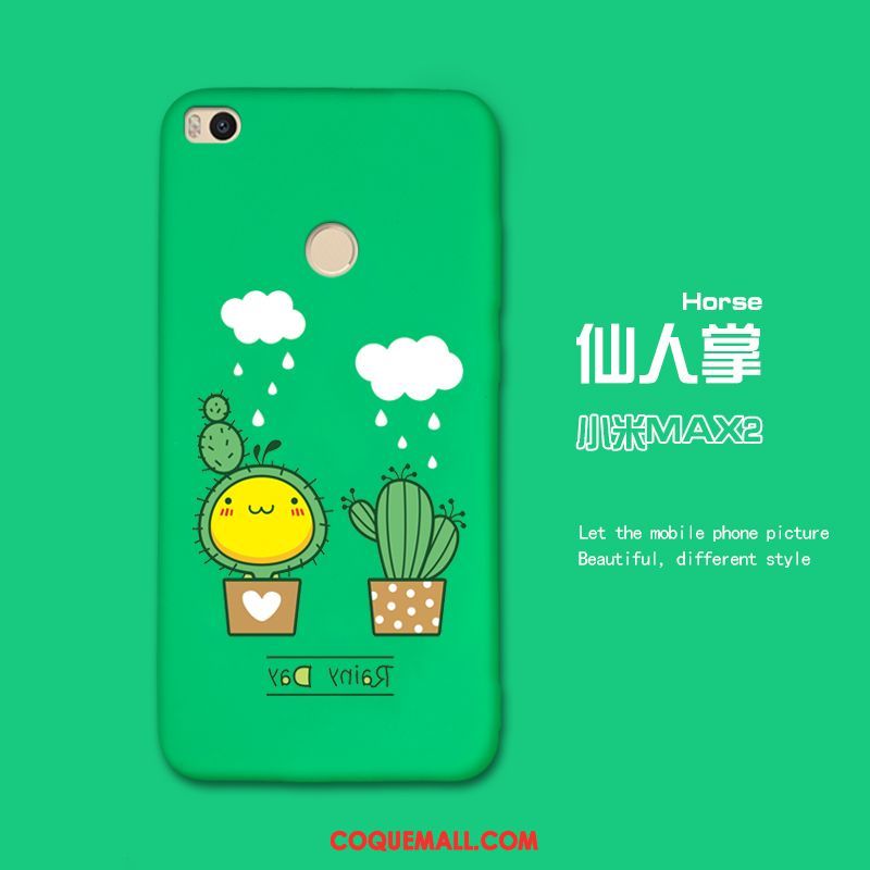 Étui Xiaomi Mi Max 2 Rat Vert Petit, Coque Xiaomi Mi Max 2 Créatif Ornements Suspendus Beige