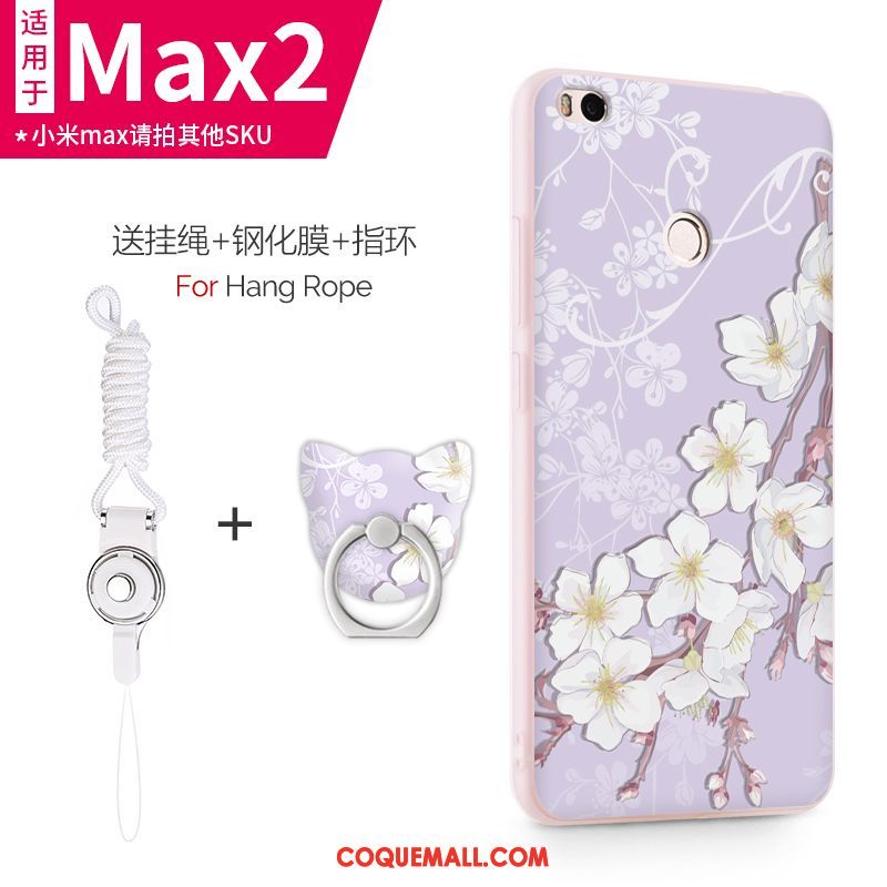 Étui Xiaomi Mi Max 2 Silicone Incassable Rose, Coque Xiaomi Mi Max 2 Petit Protection Beige