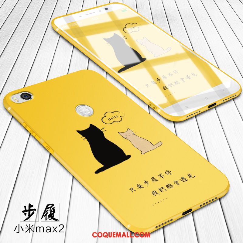 Étui Xiaomi Mi Max 2 Silicone Personnalité Téléphone Portable, Coque Xiaomi Mi Max 2 Créatif Jaune Beige