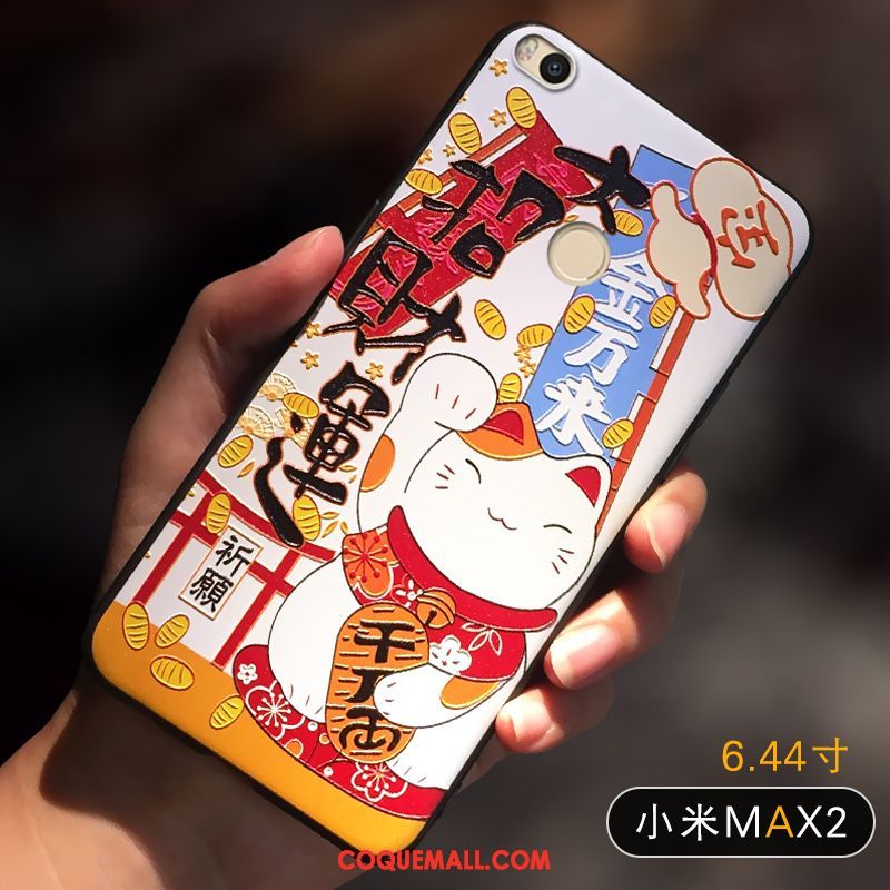 Étui Xiaomi Mi Max 2 Silicone Richesse Personnalité, Coque Xiaomi Mi Max 2 Protection Créatif Beige