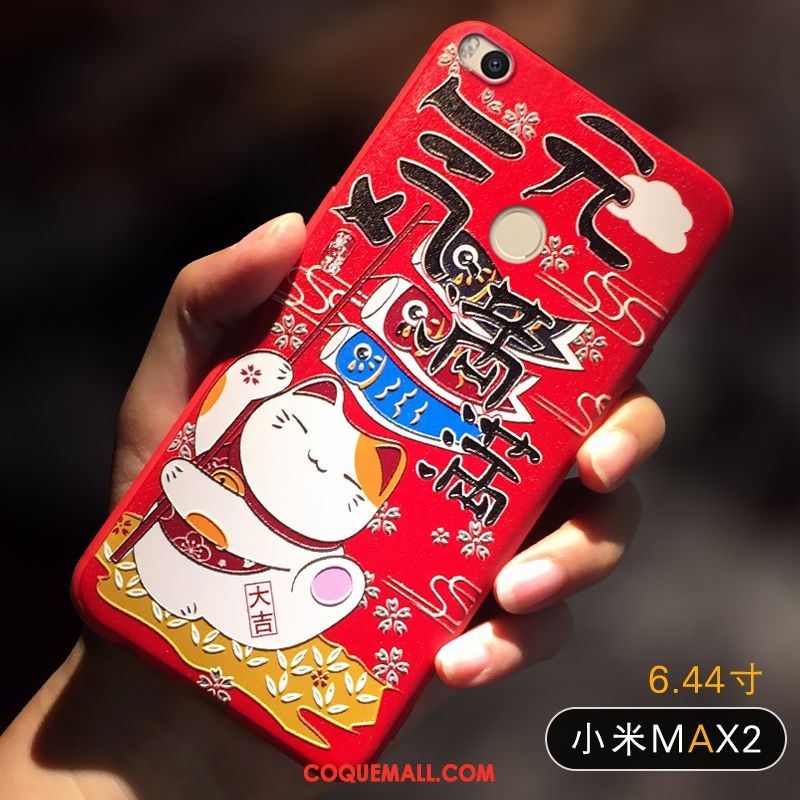 Étui Xiaomi Mi Max 2 Silicone Richesse Personnalité, Coque Xiaomi Mi Max 2 Protection Créatif Beige