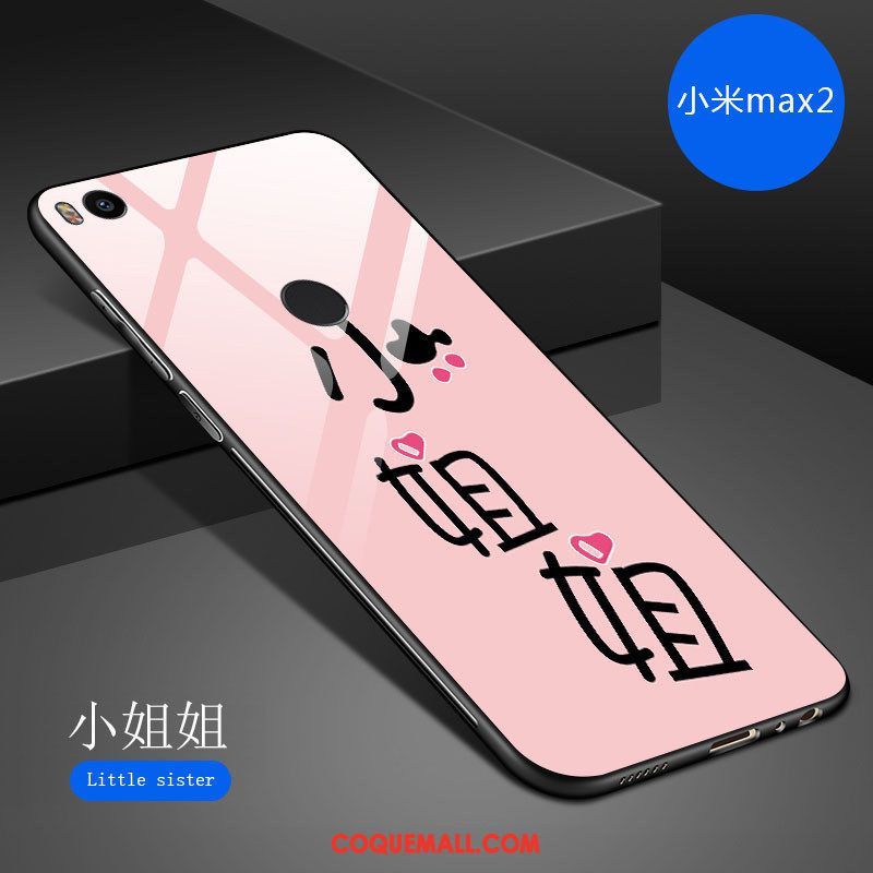 Étui Xiaomi Mi Max 2 Téléphone Portable Tendance Dessin Animé, Coque Xiaomi Mi Max 2 Fluide Doux Net Rouge Beige