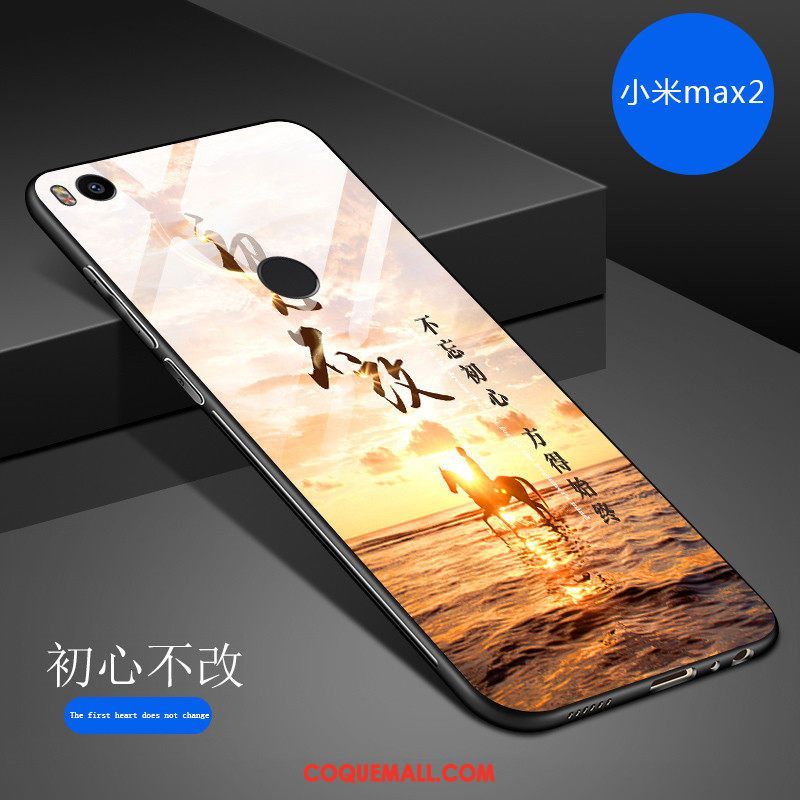 Étui Xiaomi Mi Max 2 Téléphone Portable Tendance Dessin Animé, Coque Xiaomi Mi Max 2 Fluide Doux Net Rouge Beige