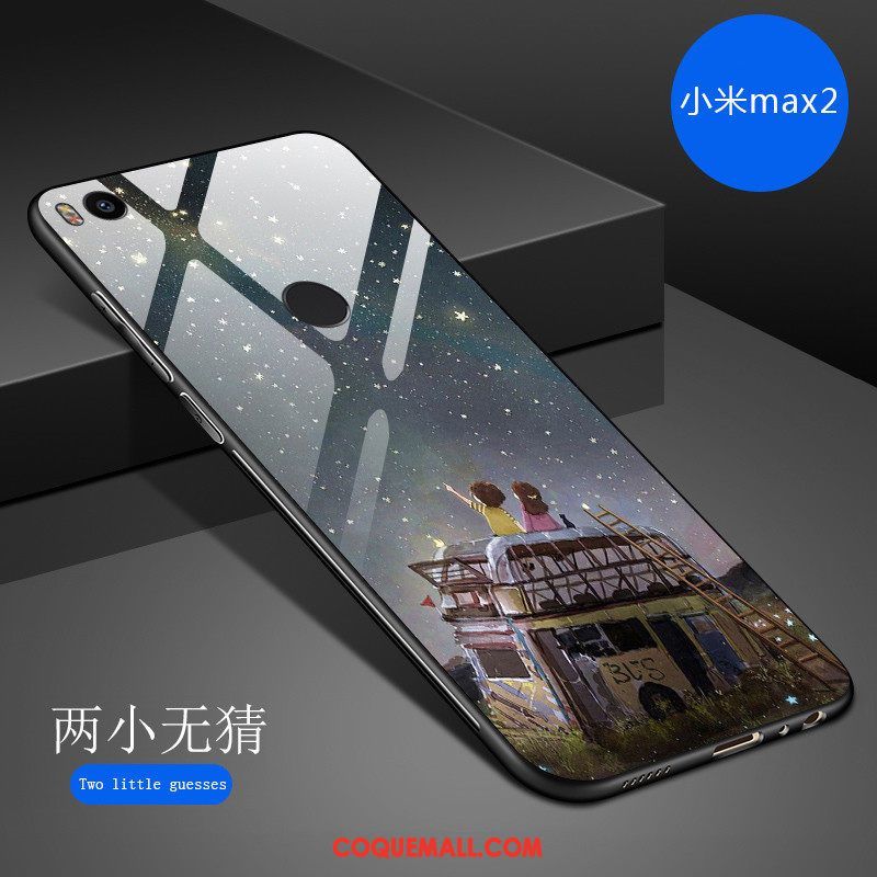 Étui Xiaomi Mi Max 2 Téléphone Portable Tendance Dessin Animé, Coque Xiaomi Mi Max 2 Fluide Doux Net Rouge Beige