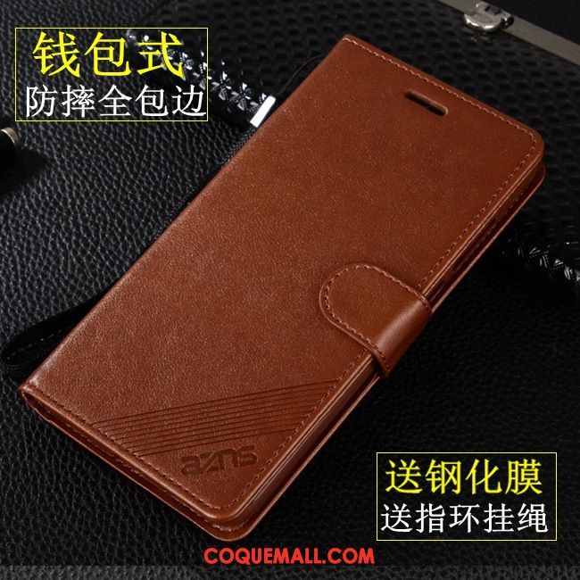 Étui Xiaomi Mi Max 2 Étui En Cuir Tout Compris Protection, Coque Xiaomi Mi Max 2 Téléphone Portable Petit Braun Beige