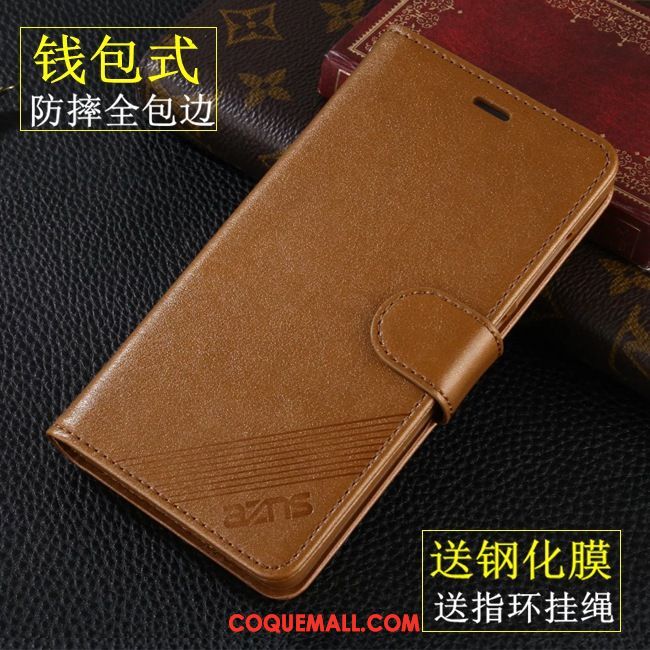 Étui Xiaomi Mi Max 2 Étui En Cuir Tout Compris Protection, Coque Xiaomi Mi Max 2 Téléphone Portable Petit Braun Beige