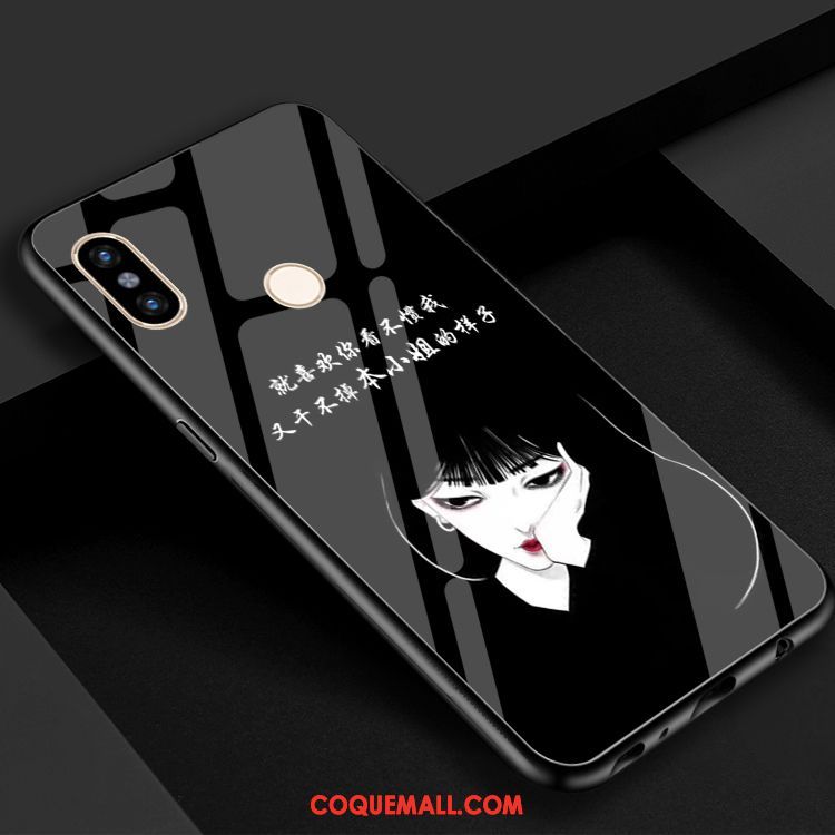 Étui Xiaomi Mi Max 3 Amoureux Petit Rouge, Coque Xiaomi Mi Max 3 Verre Blanc Beige