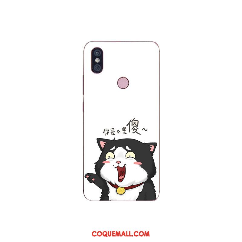 Étui Xiaomi Mi Max 3 Chat Protection Créatif, Coque Xiaomi Mi Max 3 Petit Rouge Beige