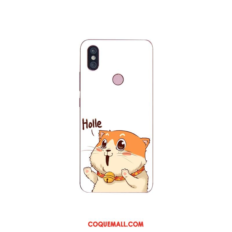 Étui Xiaomi Mi Max 3 Chat Protection Créatif, Coque Xiaomi Mi Max 3 Petit Rouge Beige