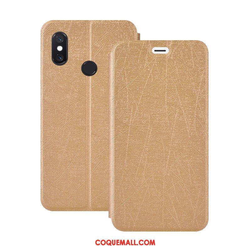 Étui Xiaomi Mi Max 3 Couleur Étui En Cuir Protection, Coque Xiaomi Mi Max 3 Téléphone Portable Tout Compris Beige