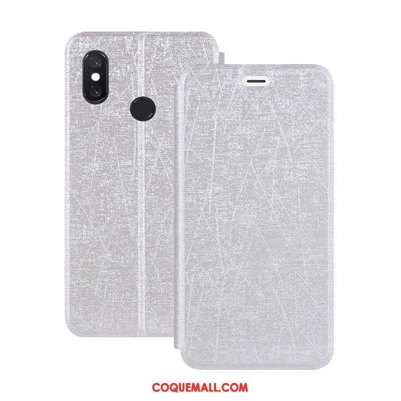 Étui Xiaomi Mi Max 3 Couleur Étui En Cuir Protection, Coque Xiaomi Mi Max 3 Téléphone Portable Tout Compris Beige