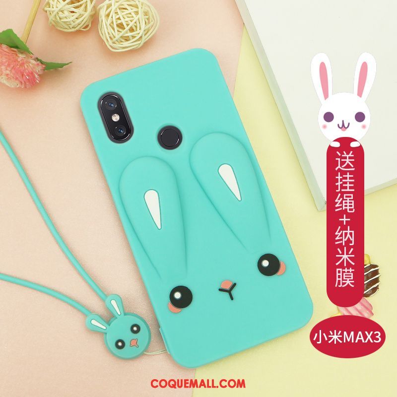 Étui Xiaomi Mi Max 3 Créatif Cou Suspendu Incassable, Coque Xiaomi Mi Max 3 Dessin Animé Protection Beige